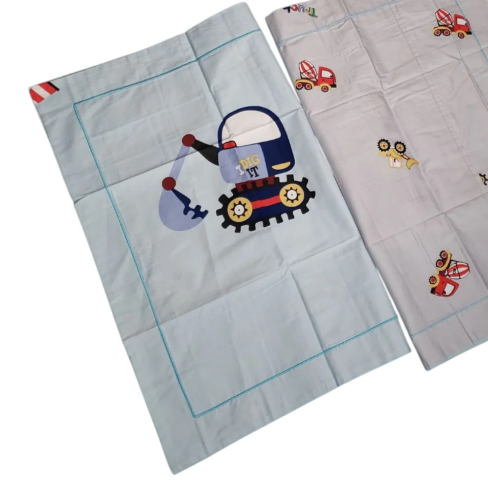 Big Truck Duvet Set Tractor Loader Construction Zone Reverse High Thread Count